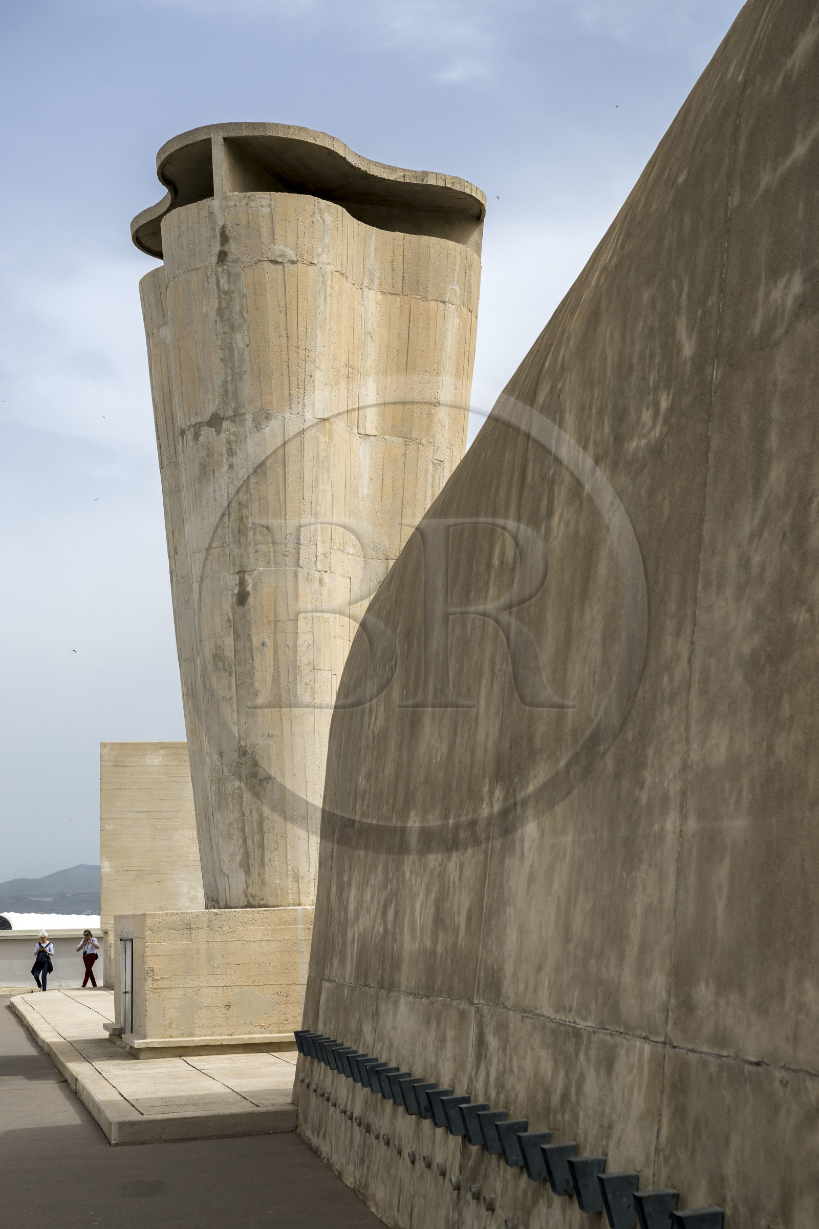 France, Bouches-du-Rhône (13), Marseille, oeuvre architecturale de Le Corbusier, classée Patrimoine Mondial de l'UNESCO, la Cité Radieuse par l'architecte Le Corbusier, toit-terrasse