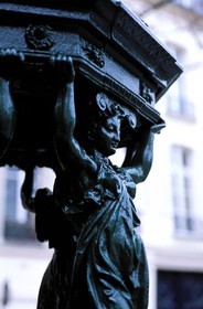 France, Paris (75), rue de l' Estrapade, la fontaine Wallace