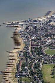 United Kingdom, England, Kent, Whitstable (aerial view)