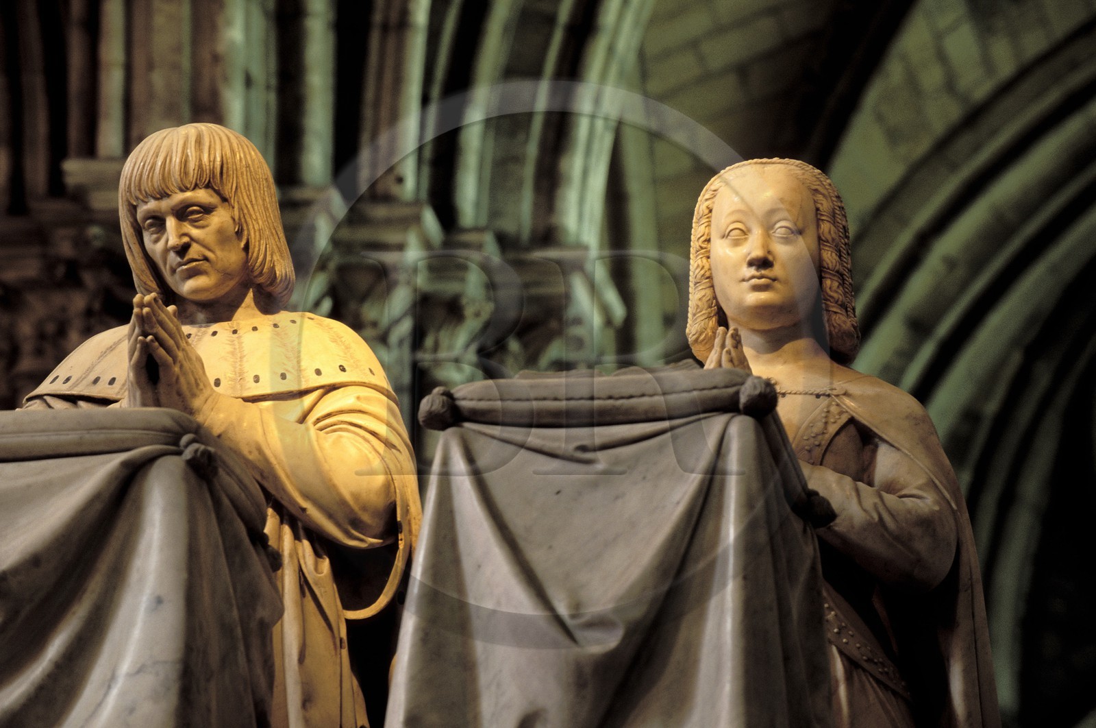 France, Seine-Saint-Denis (93), Saint-Denis, la basilique, mausolée de Anne de Bretagne et Louis 12