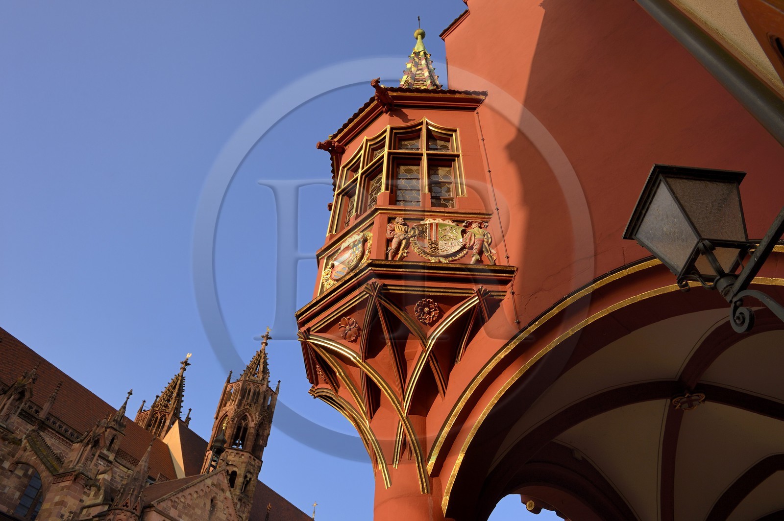 Allemagne, Bade-Wurtemberg, Fribourg en Brisgau, la Maison historique des marchands du début du XVIème siècle sur la Munsterplatz