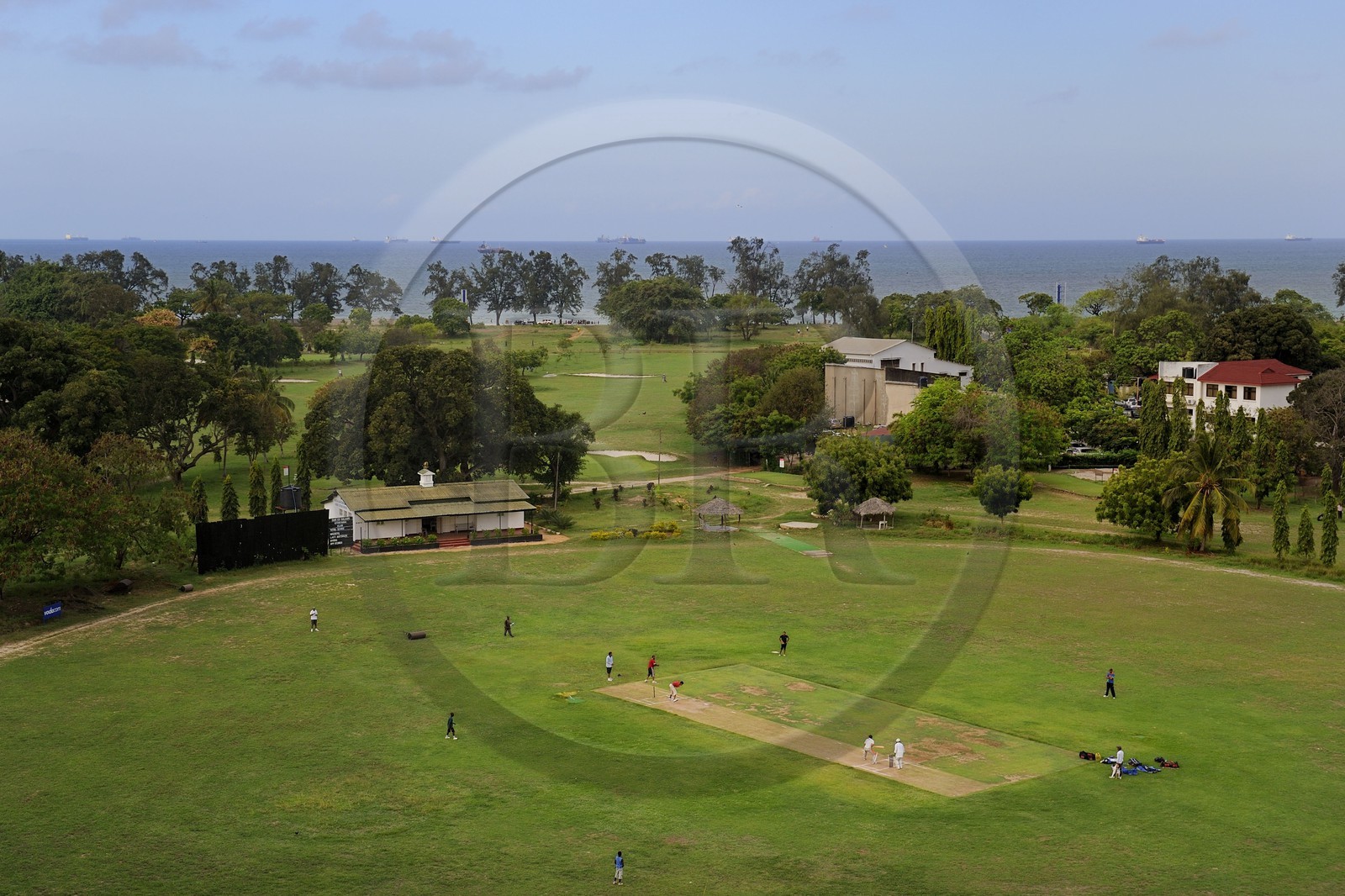 Tanzania, Dar es-Salaam, cricket ground and golf by the sea