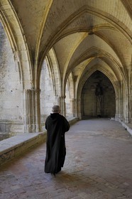 France, Seine-Maritime (76), Saint-Wandrille-Rançon, Abbaye de Saint-Wandrille, anciennement abbaye de Fontenelle, abbaye bénédictine fondée au VIIe siècle