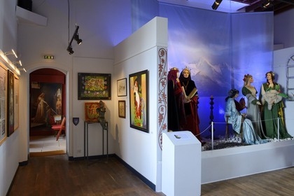 France, Morbihan (56), forêt de Brocéliande, Concoret, le château de Comper qui abrite les expositions du Centre de l'imaginaire arthurien