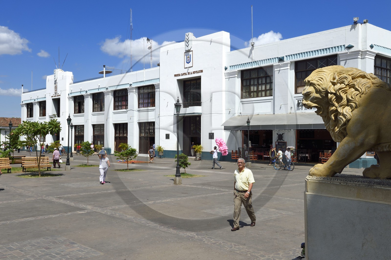 Nicaragua, Leon, the city hall designed in Art Deco style by architect Marcelo Targa in 1942