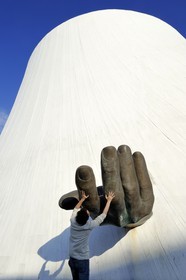 France, Seine-Maritime (76), Le Havre, Centre-ville reconstruit du Havre par Auguste Perret classé Patrimoine Mondial de l'UNESCO, le Volcan réalisé par Oscar Niemeyer et première maison de la culture crée en France