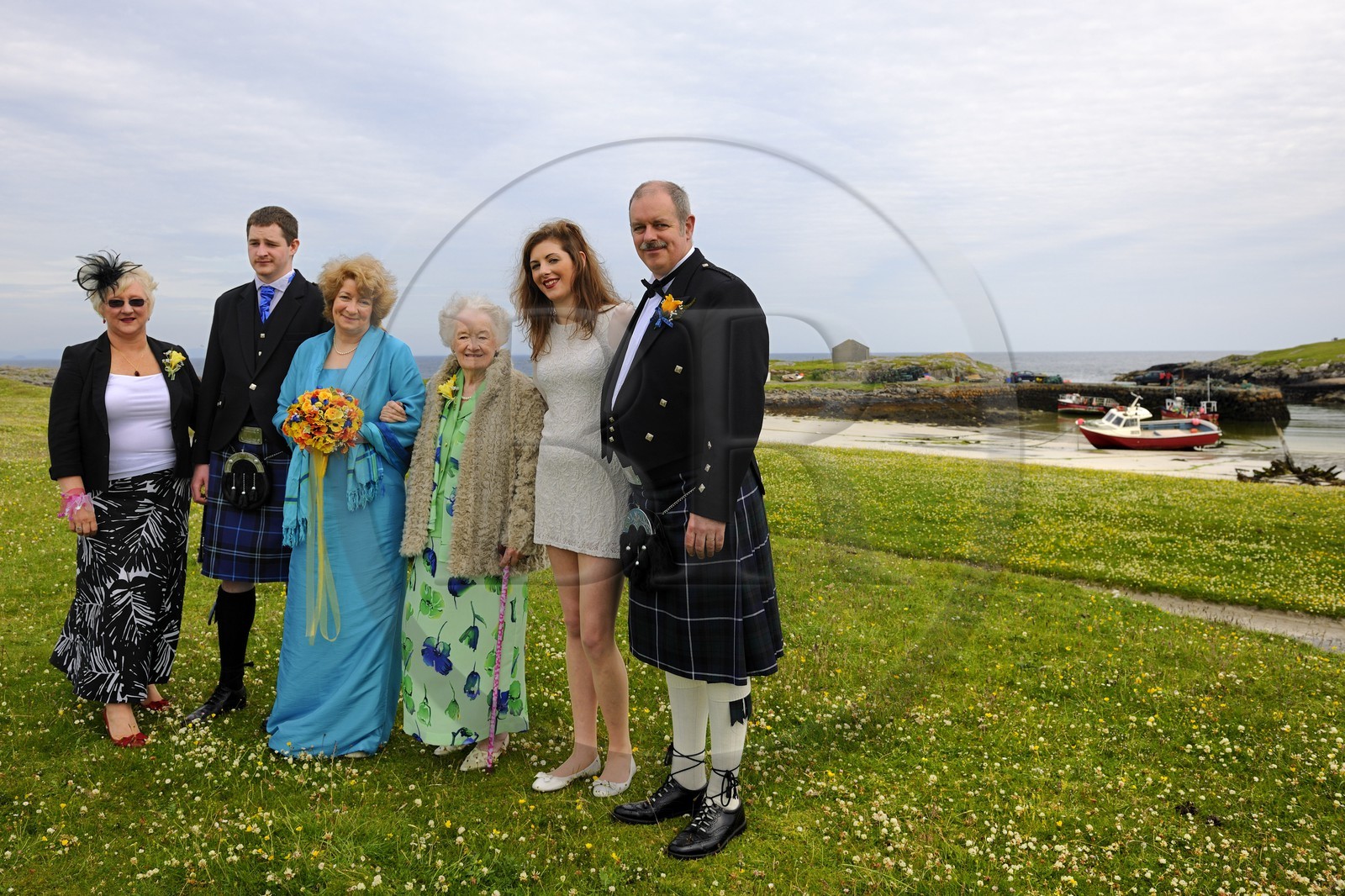 Royaume-Uni, Ecosse, Hébrides intérieures, Ile de Tiree, mariage traditionnel à Scarinish