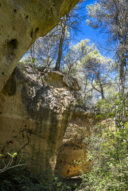 France, Bouches-du-Rhône (13), Aix en Provence, plateau de Bibemus, les carrières de Bibemus qui ont inspirées de nombreuses toiles de Cézanne