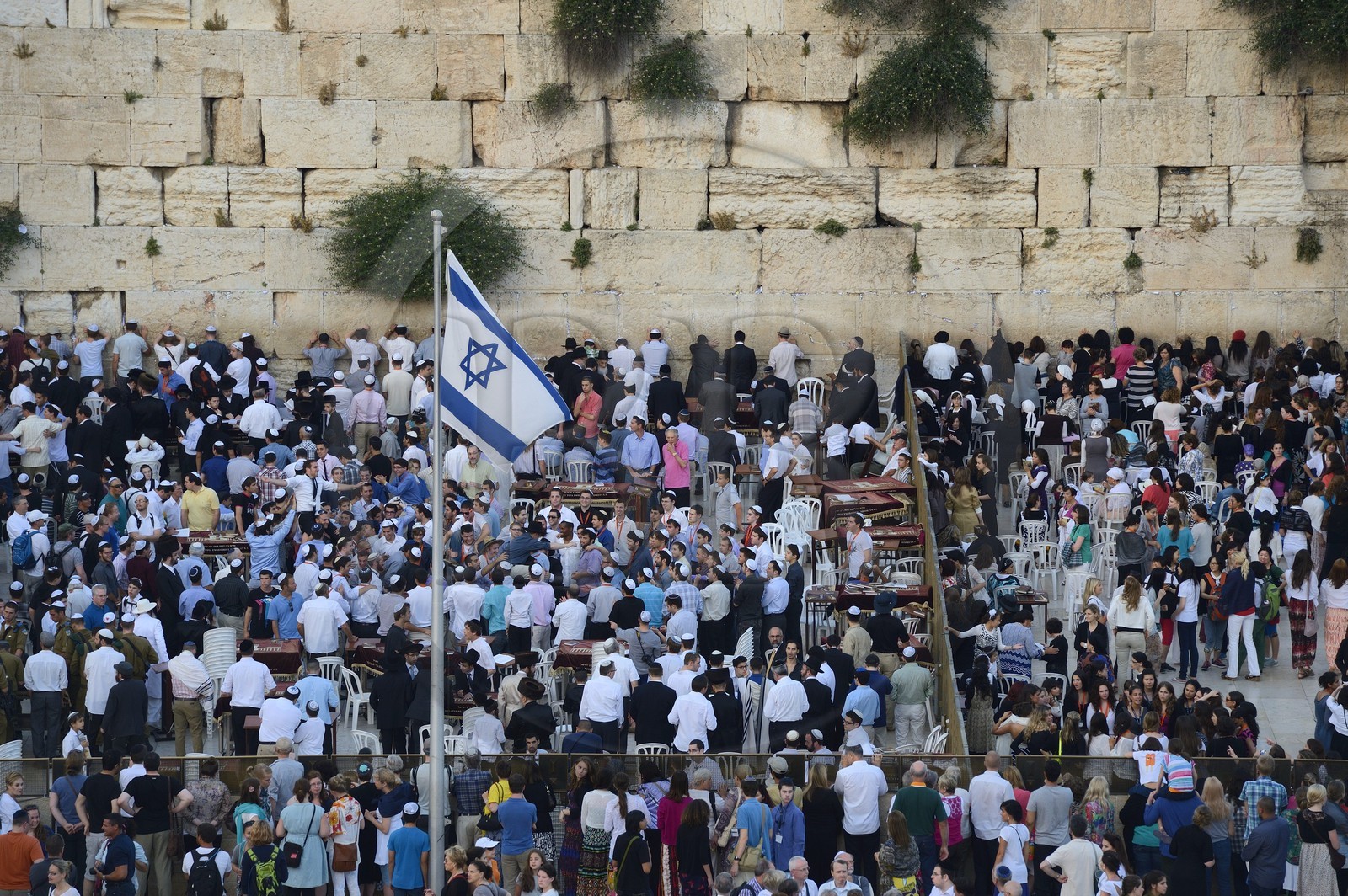 Israel, Jerusalem, holy city, the old town listed as World Heritage by UNESCO, the Western Wall part of the retaining walls of the Temple Mount built by Herod the Great