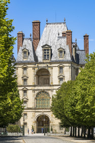 France, Seine-et-Marne (77), Fontainebleau, chateau de Fontainebleau, classé Patrimoine Mondial par l'UNESCO, la porte Dorée datant de 1528