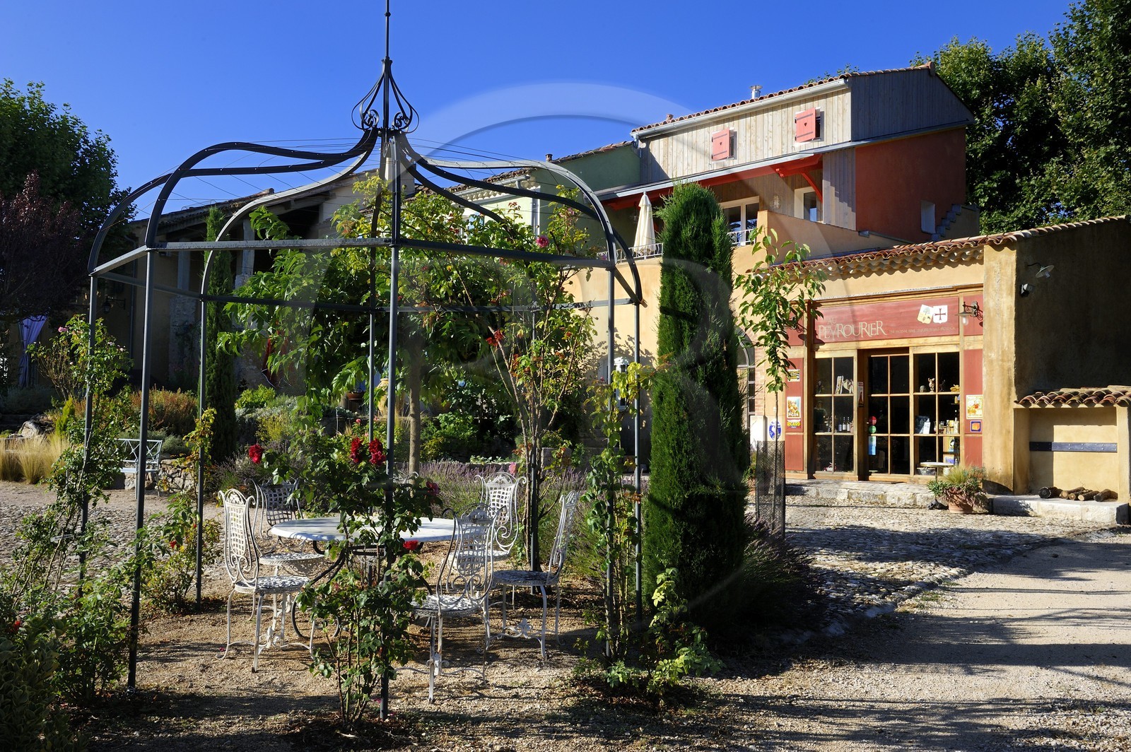 France, Var (83), Provence Verte, Bras, vers Saint-Maximin-la-Sainte-Baume, la maison d'hôtes Le Peyrourier, une campagne en Provence