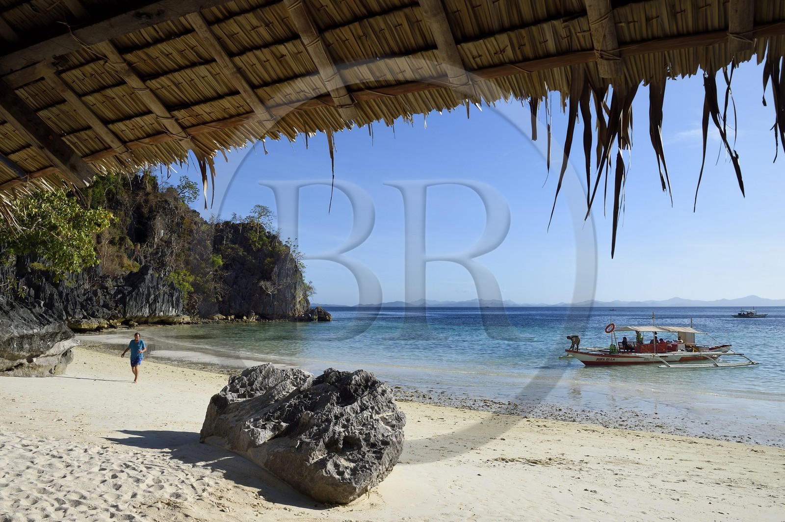 Philippines, Calamian Islands dans le nord de Palawan, Coron Island Natural Biotic Area, Banul Beach