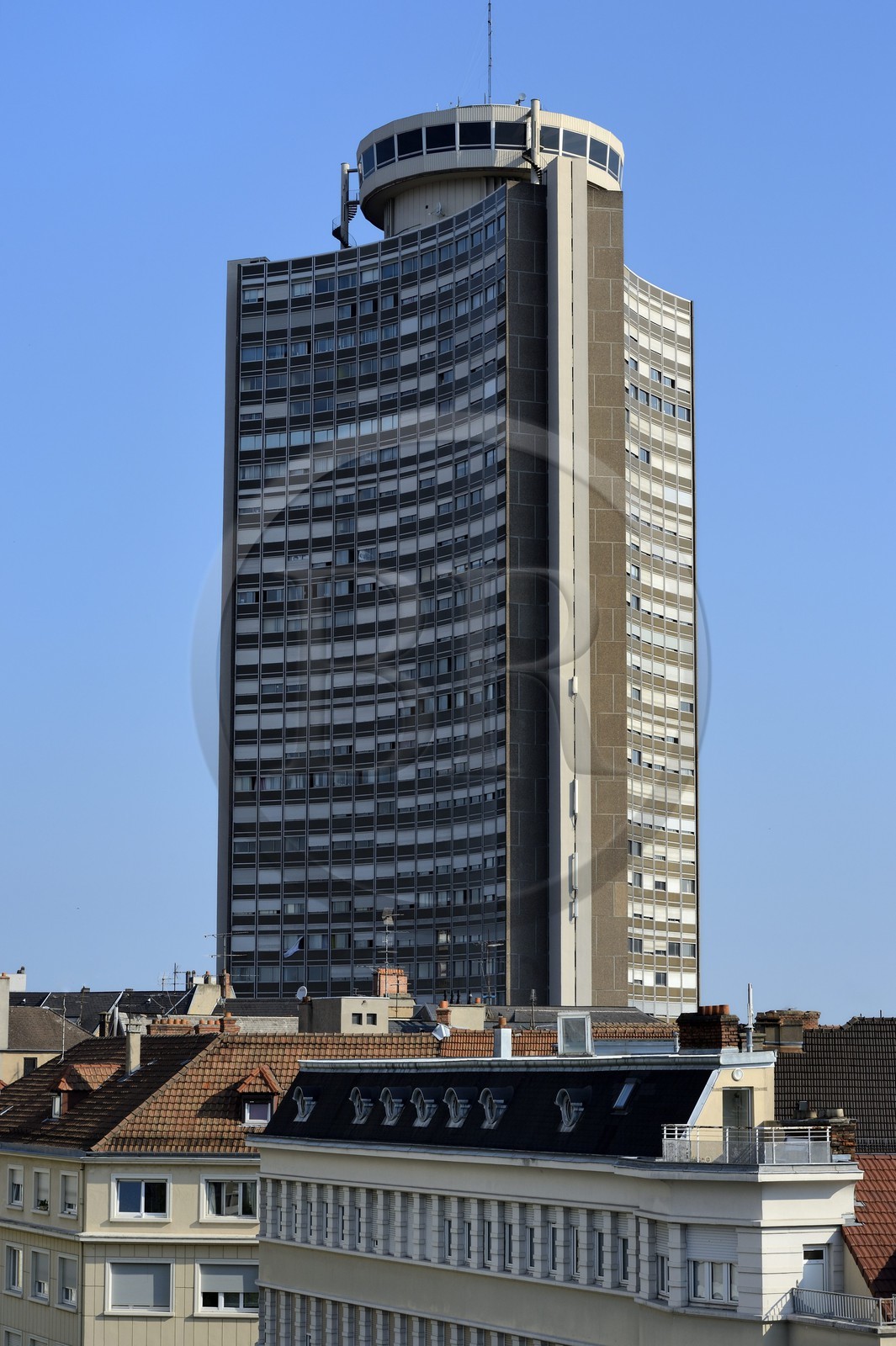 France, Haut Rhin, Mulhouse, Tour de l'Europe by architect Francois Spoerry