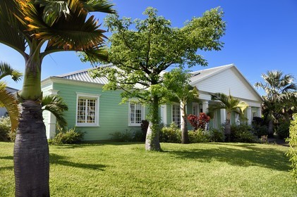 France, Ile de la Reunion, Saint Pierre, domaine de la distillerie Isautier, les bureaux dans la reconstitution de la maison familiale traditionnelle