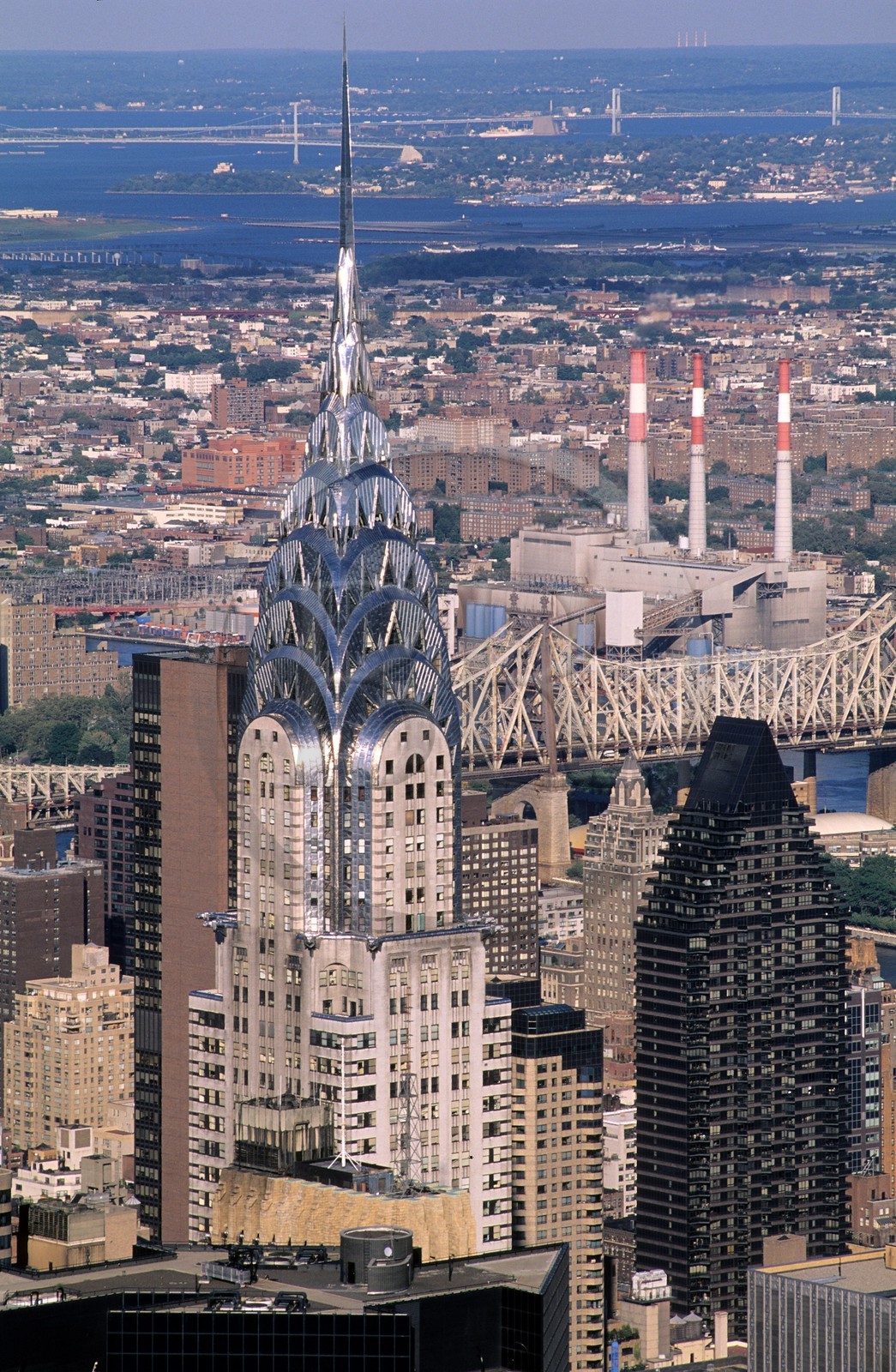 Etats-Unis, New York, Manhattan, Chrysler Building et le Queens en fond