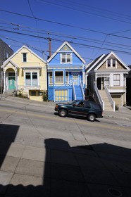 United States, California, San Francisco, sloping street (Castro street) in the district of Noe Valley