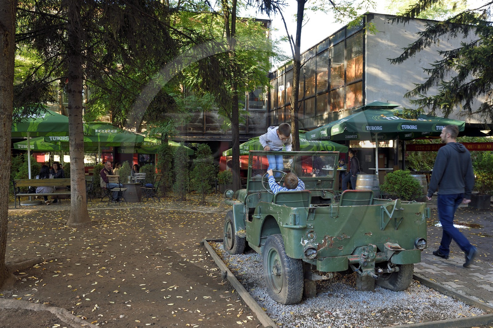 Bosnie-Herzégovine, Sarajevo, le Café Tito à l'arrière du Musée Historique