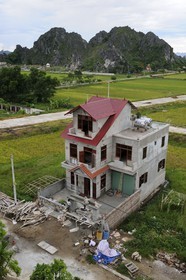 Vietnam, Ninh Binh, the city grows every day more on former ricefields