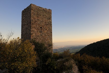 France, Haut Rhin, the three donjons of Eguisheim in the Vosges Massif