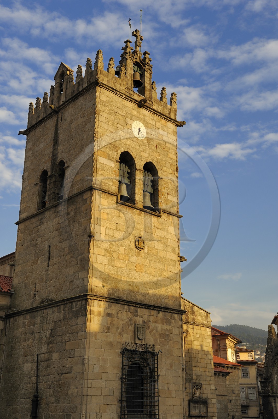 Portugal, Minho region, Guimaraes, town listed as World Heritage by UNESCO, conventual church of Nossa Senhora da Oliveira on Largo da Oliveira square