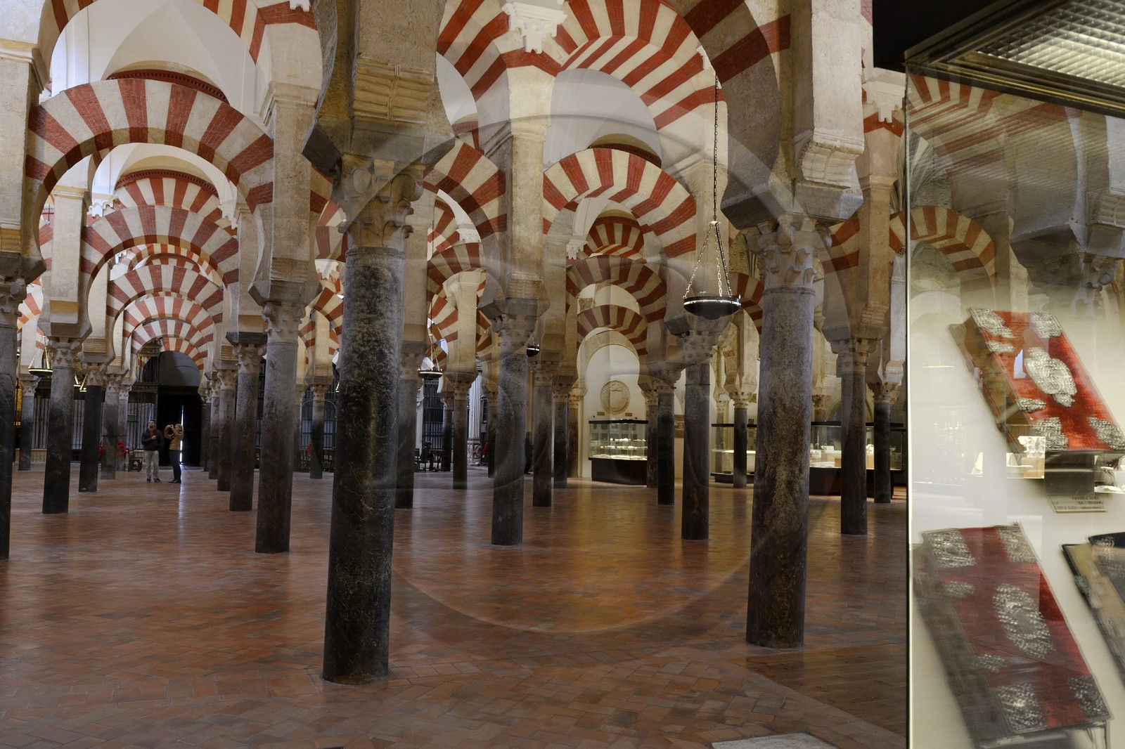 Spain, Andalusia, Cordoba, historical center listed as World Heritage by UNESCO, Mezquita, the Mosque cathedral, the forest of arches and colonnades illustrates the monumentality of the Umayyad Art of Cordoba