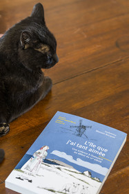 France, Finistère (29), Mer d'Iroise, Ile d'Ouessant, hameau de Keranchas, la maison de l'éditrice Helene Prigent