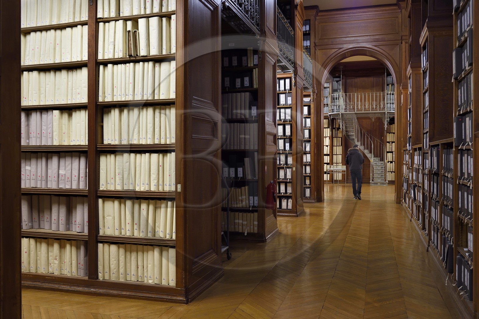 France, Paris (75), les Archives Nationales, Grands dépots, salle de l'Armoire de fer