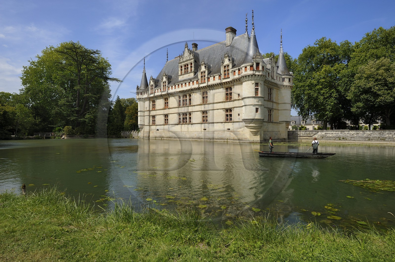 France, Indre et Loire, Loire Valley listed as World Heritage by UNESCO, Chateau d' Azay le Rideau