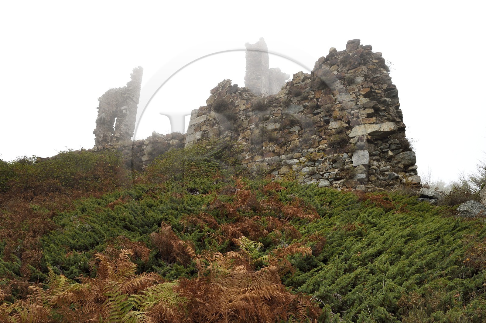 France, Haute Corse, Vivario, Vizzavona pass, ruins of the fort of Vizzavona also called Fort De Vaux