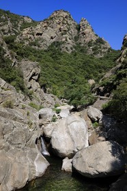 France, Herault, Mons la Trivalle, Heric gorges in the mountain of Caroux at the heart of the Regional Natural Park of Upper Languedoc