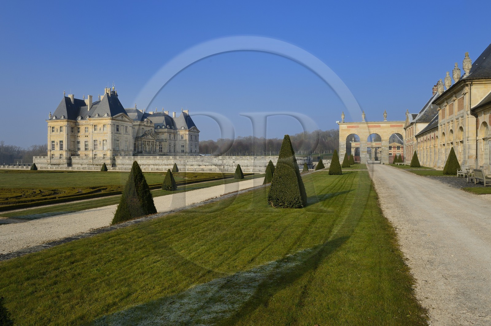 France, Seine-et-Marne (77), Maincy, le château de Vaux-le-Vicomte, la façade est