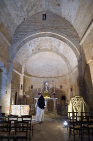France, Var, Dracenie, Ampus, Notre Dame de Spéluque chapel (12th century) classified as a private Historic Monument property, Sister Marie of the Holy Spirit, Dominican nun who preserves the chapel