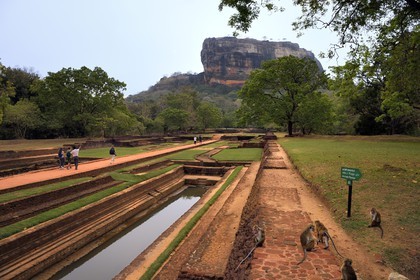 Sri Lanka, province centrale, district de Matale, Sigiriya, ville ancienne de Sigiriya classée patrimoine mondial de l'UNESCO, l'ancien palais forteresse du Rocher du Lion