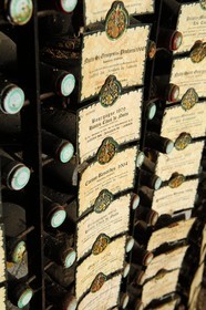 France, Côte-d'Or (21), le Château du Clos-de-Vougeot (vignoble des Côtes de Nuit), collection de grands crus