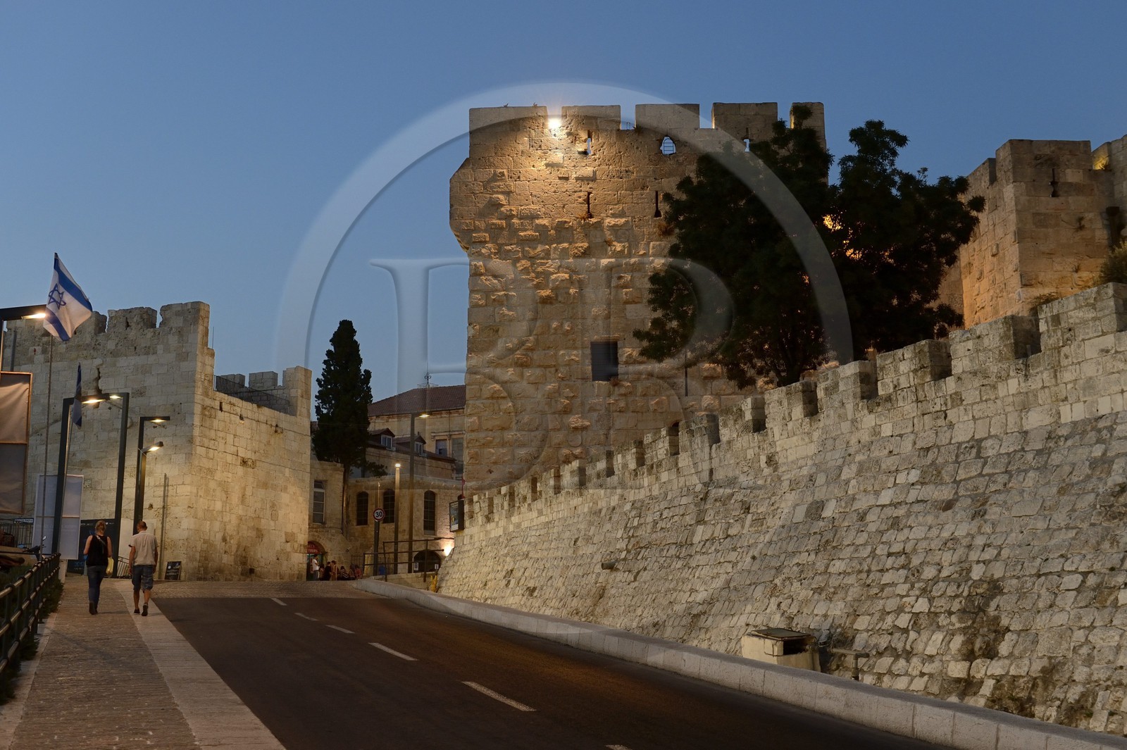 Israel, Jérusalem, ville sainte, vieille-ville classée Patrimoine Mondial de l'UNESCO, la citadelle édifiée près de la porte de Jaffa