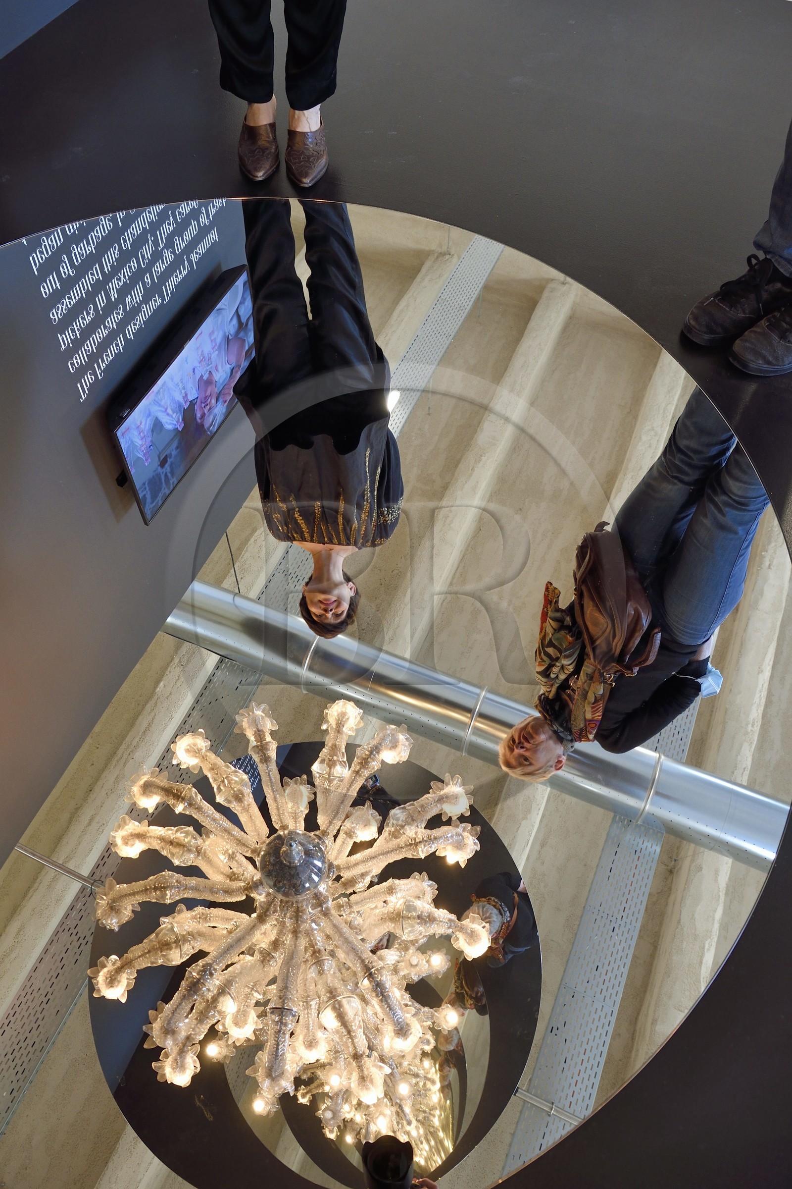 France, Charente, Cognac, Fondation d’Entreprise Martell, multidisciplinary cultural institution (art, design and craft, architecture, music, dance ...), exhibition Sagmeister & Walsh: Beauty, chandelier by French designer Thierry Jeannot