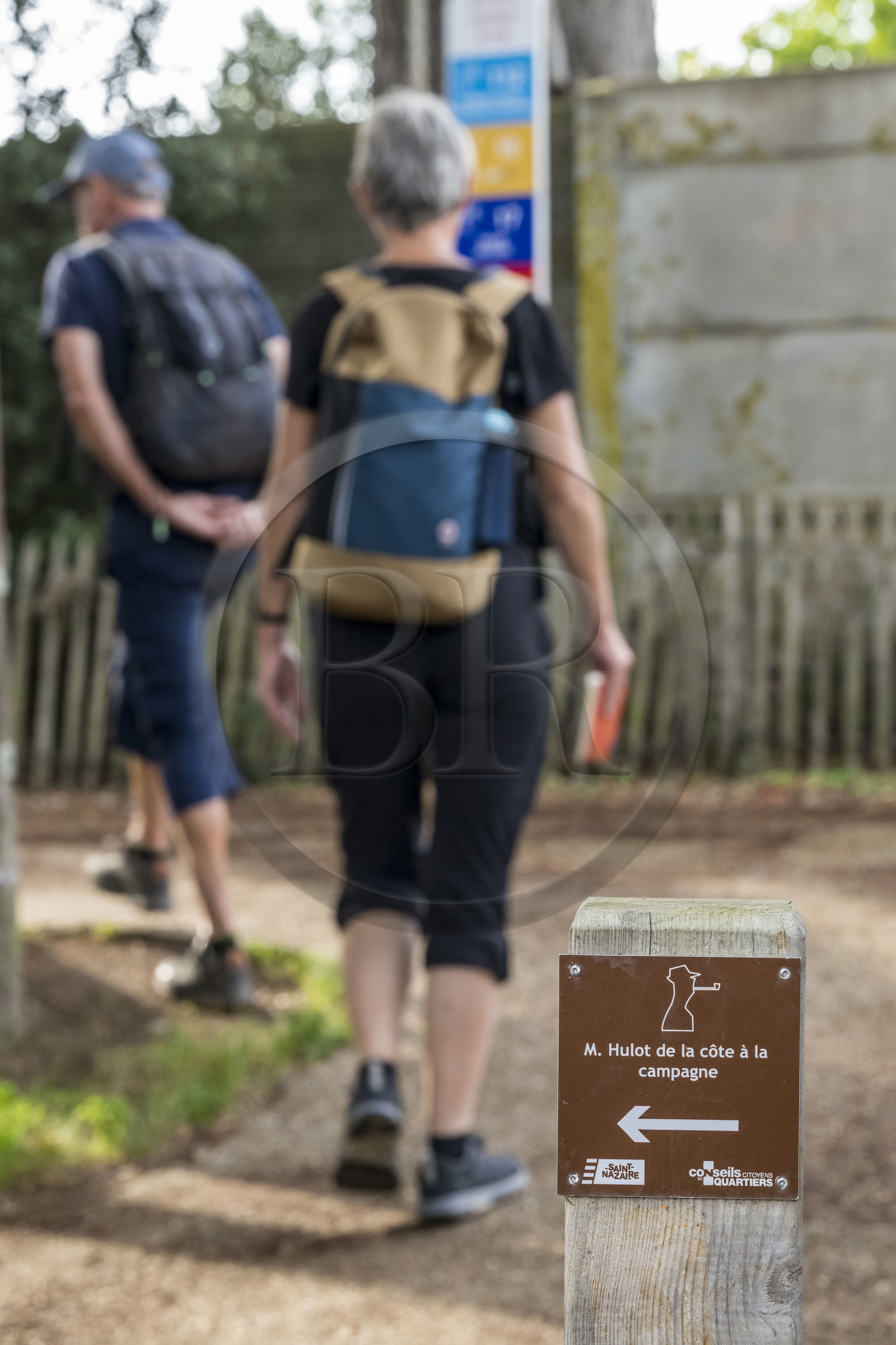 France, Loire-Atlantique (44), Estuaire de la Loire, Saint-Nazaire, sur le chemin de Grande Randonnée GR 34 à Saint-Marc-sur-Mer, sentier Monsieur Hulot