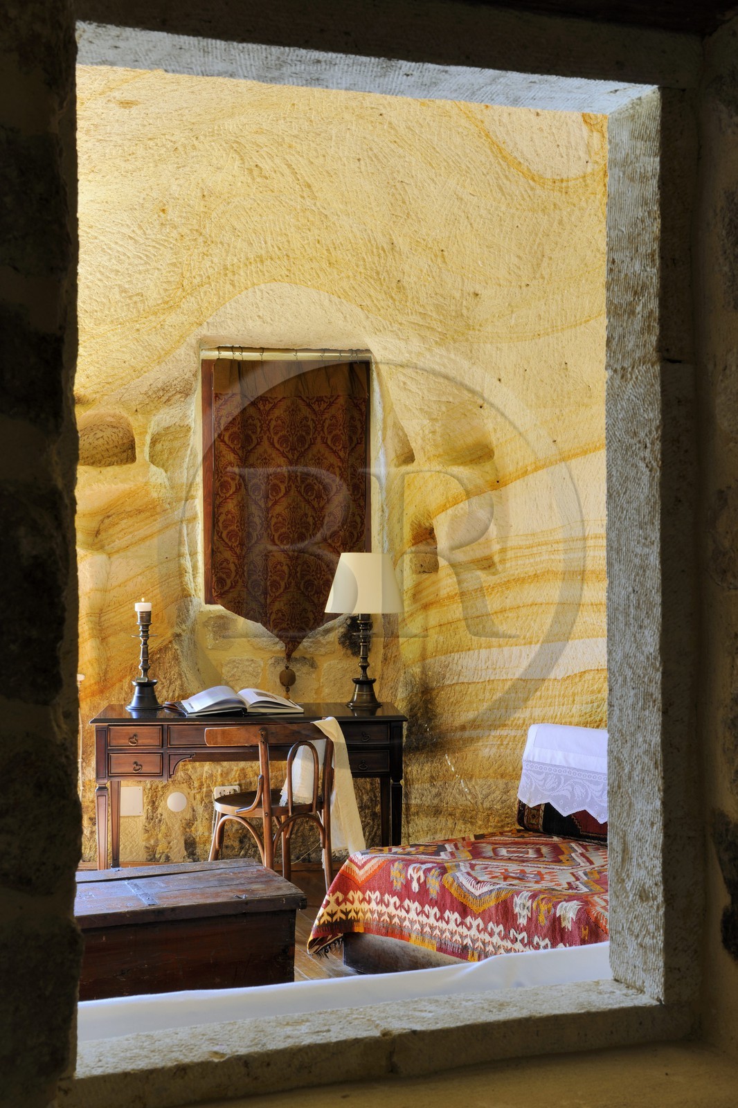 Turkey, Central Anatolia, Nevsehir Province, Cappadocia listed as World Heritage by UNESCO, Urgup, Yunak Evleri luxury hotel in old troglodytic houses
