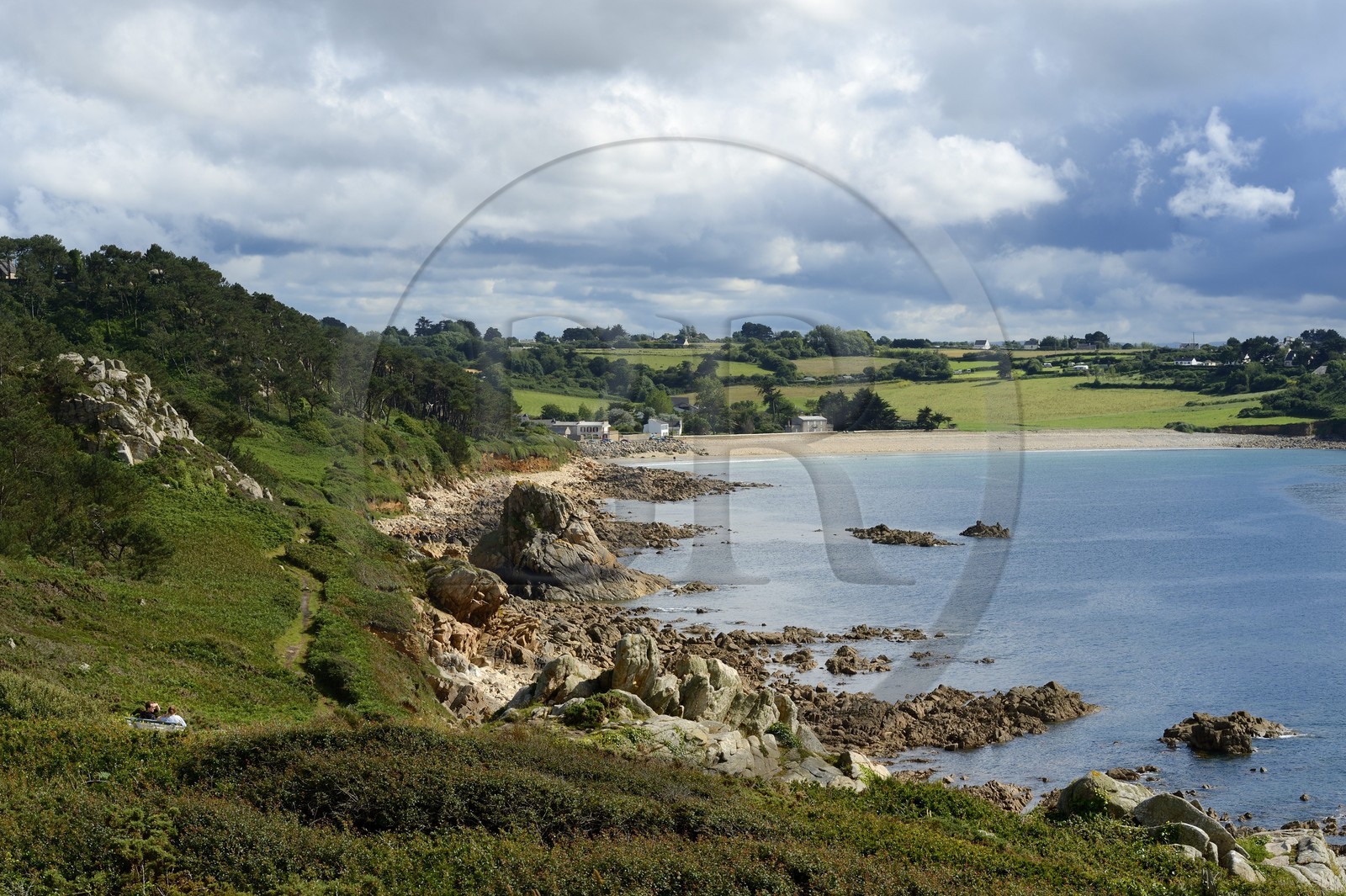 France, Finistère (29), Baie de Morlaix, Pointe de Diben, plage du Guerzit