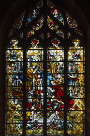 France, Ille-et-Vilaine (35), Côte d'Emeraude, Saint-Malo, la cathédrale Saint-Vincent, hommage à Jacques Cartier