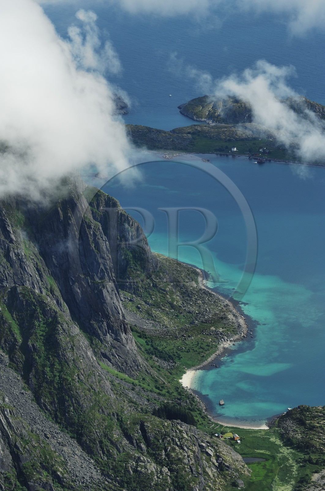 Norway, Nordland County, Lofoten Islands, Skrova Island (aerial view)
