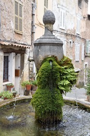 France, Var (83), Dracénie, Bargemon, fontaine de la rue de la Poissonnerie