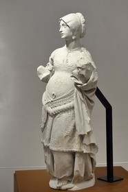 France, Meuse (55), Saint-Mihiel, musée d'Art Sacré, statue de Sainte Elisabeth attribuée au sculpteur Ligier Richier (XVIème siècle)
