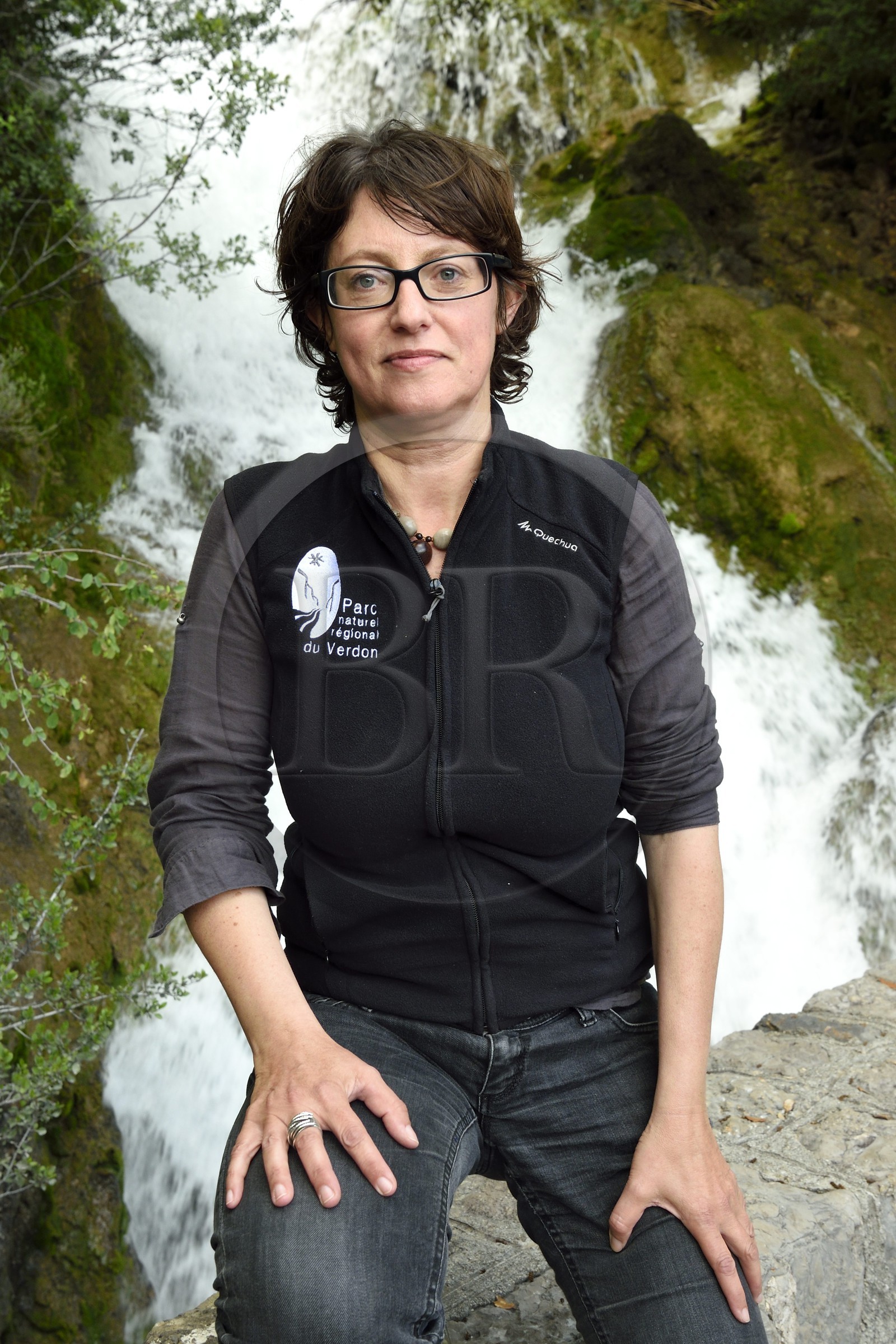 France, Alpes-de-Haute-Provence (04), Parc Naturel Régional du Verdon, Grand Canyon du Verdon, La-Palud-Sur-Verdon, Corinne Guin, responsable du pôle Eau au sein du parc du Verdon