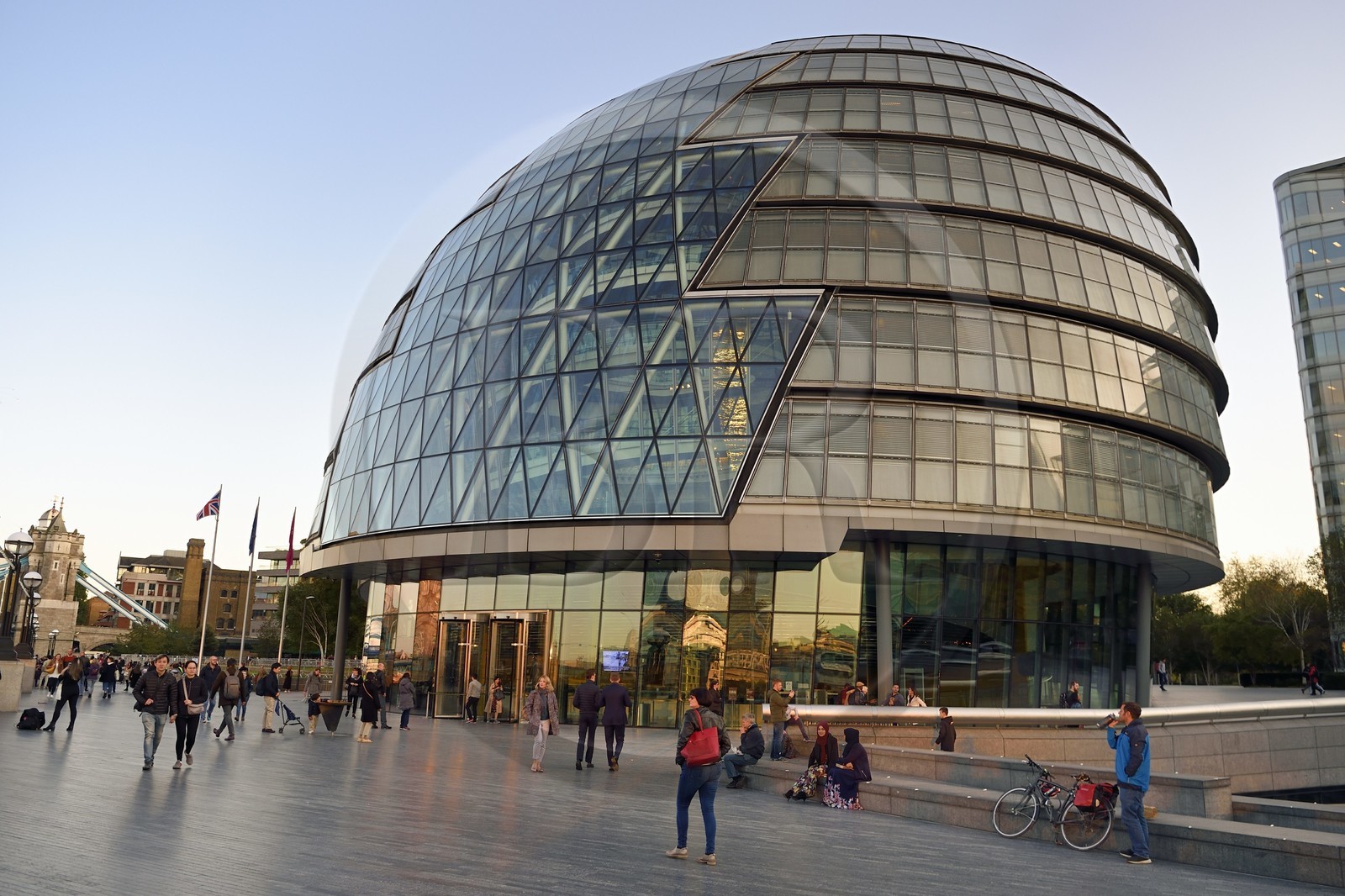 United Kingdom, London, Southwark district, the City Hall by architect Norman Foster