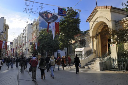 Turkey, Istanbul, Beyoglu, Taksim District, Consulate of France in Istiklal Caddesi Street