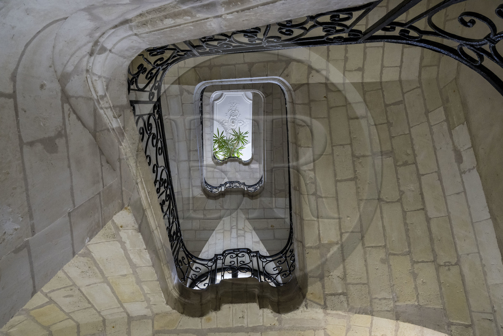 France, Loire Atlantique, Nantes, investment building known as the Temple of Taste, a former private mansion at 16 allée Duguay-Trouin built in 1753 by the architect Pierre Rousseau for the shipowner Guillaume Grou, the grand staircase