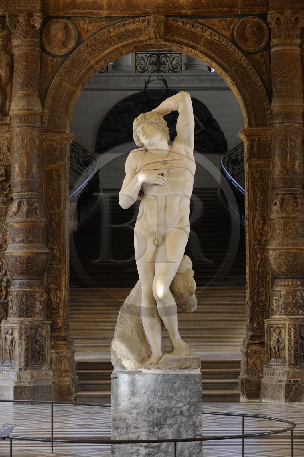 France, Paris (75), Musée du Louvre, salle Michel-Ange, le Captif ou Esclave mourrant de Michel-Ange