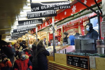 France, Bas Rhin, Strasbourg, old town listed as World Heritage by UNESCO, the Christmas market on Place Kléber