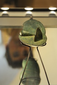 Italie, Emilie-Romagne, Plaisance (Piacenza), Palazzo Farnese, Musée municipal, le foie de Piacenza (Fegato di Piacenza) vestige étrusque en bronze qui servait de modèle à l'hépatologie qui est la divination liée à l'examen des entrailles animales